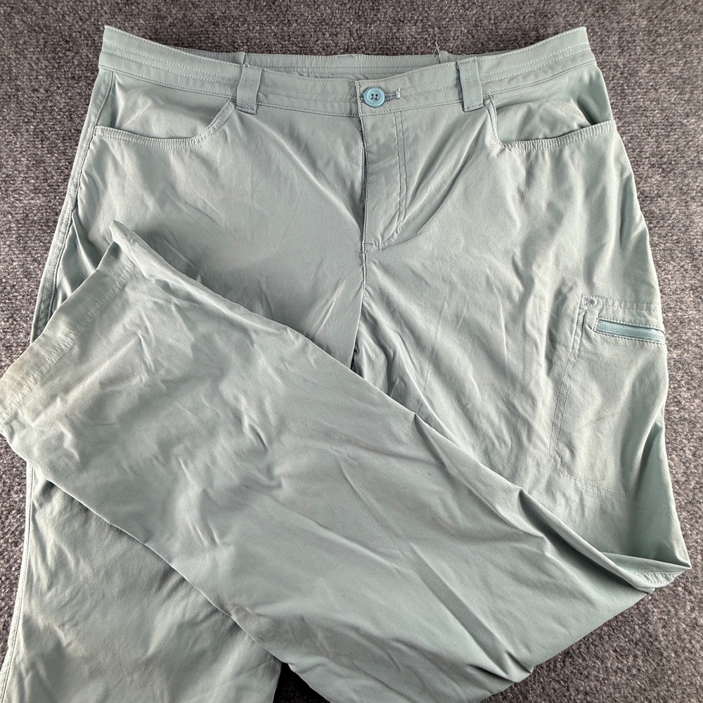 Eddie Bauer Womens Sage Green Straight Leg Outdoor Hiking Cargo Pants Size 16